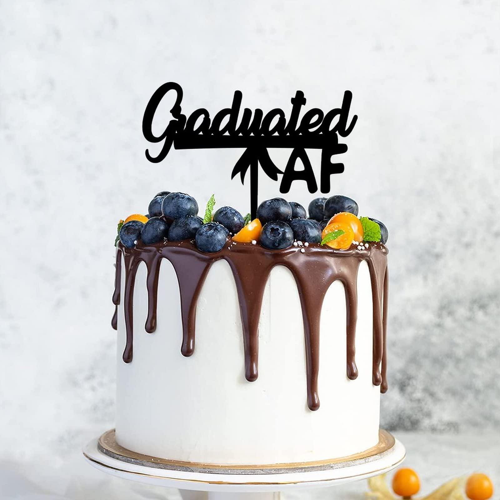sanxnjana 2022 Congrats Grad Graduation Cake Topper Custom 2022 Engraved Baking Cake Insert Topper Sign Party Cake Decorations for High School College Graduate 2022 Graduation Party Decor Decorations