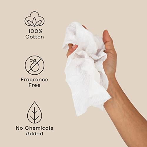 soto soto White Expandable Cleaning Towels, 100% Cotton (25 Pack) - 9 inches x 13 inches; Cotton Cleaning Rags, Disposable Hand Towels; Stronger Than Paper Towels Bulk Quantity