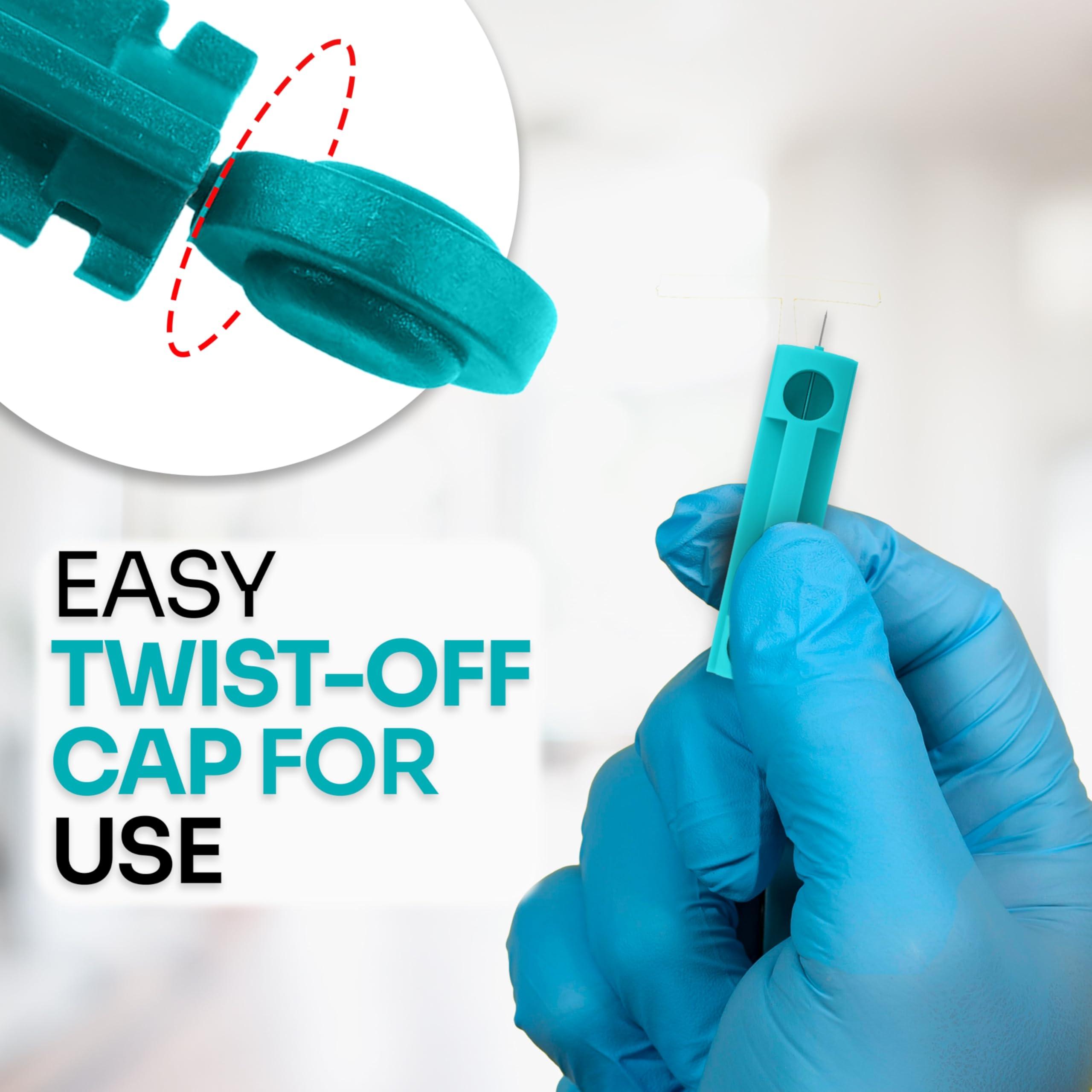 One Step One Step Sterile 28g Lancets, 400 x Lancets for Diabetes Testing, Twist Top Sterile 28 Gauge Diabetic Blood Lancet, Single Use Glucose, Sugar, Keto Pen Style Needle, Fits Most Lancing Devices