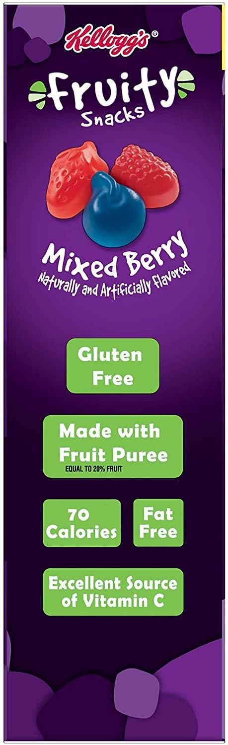 Fruity Snacks Fruity Snacks, Mixed Berry, Gluten Free, Fat Free, 32 Oz (40 Pouches).1 Pack (0.8 Ounce (Pack of 40)