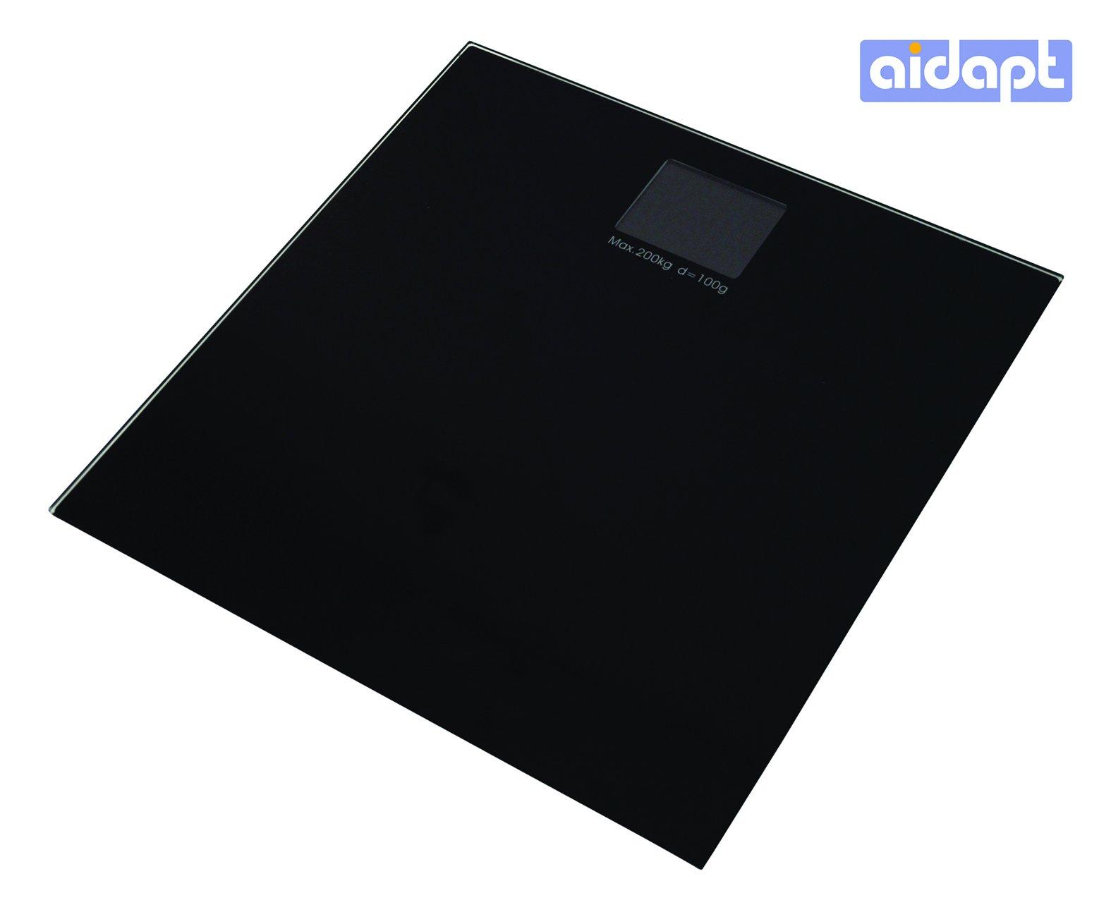 Aidapt Aidapt Talking Bathroom Scale Ideal for Partially Sighted/Blind, Clearly Announces Weight (Black)
