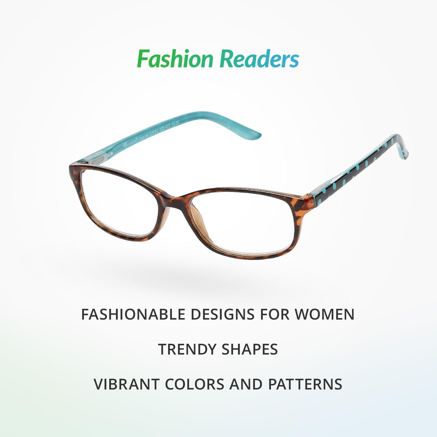 SAV Eyewear SAV VK Couture E9082 Reading Glasses For Women - Durable, Lightweight, Fashionable Readers