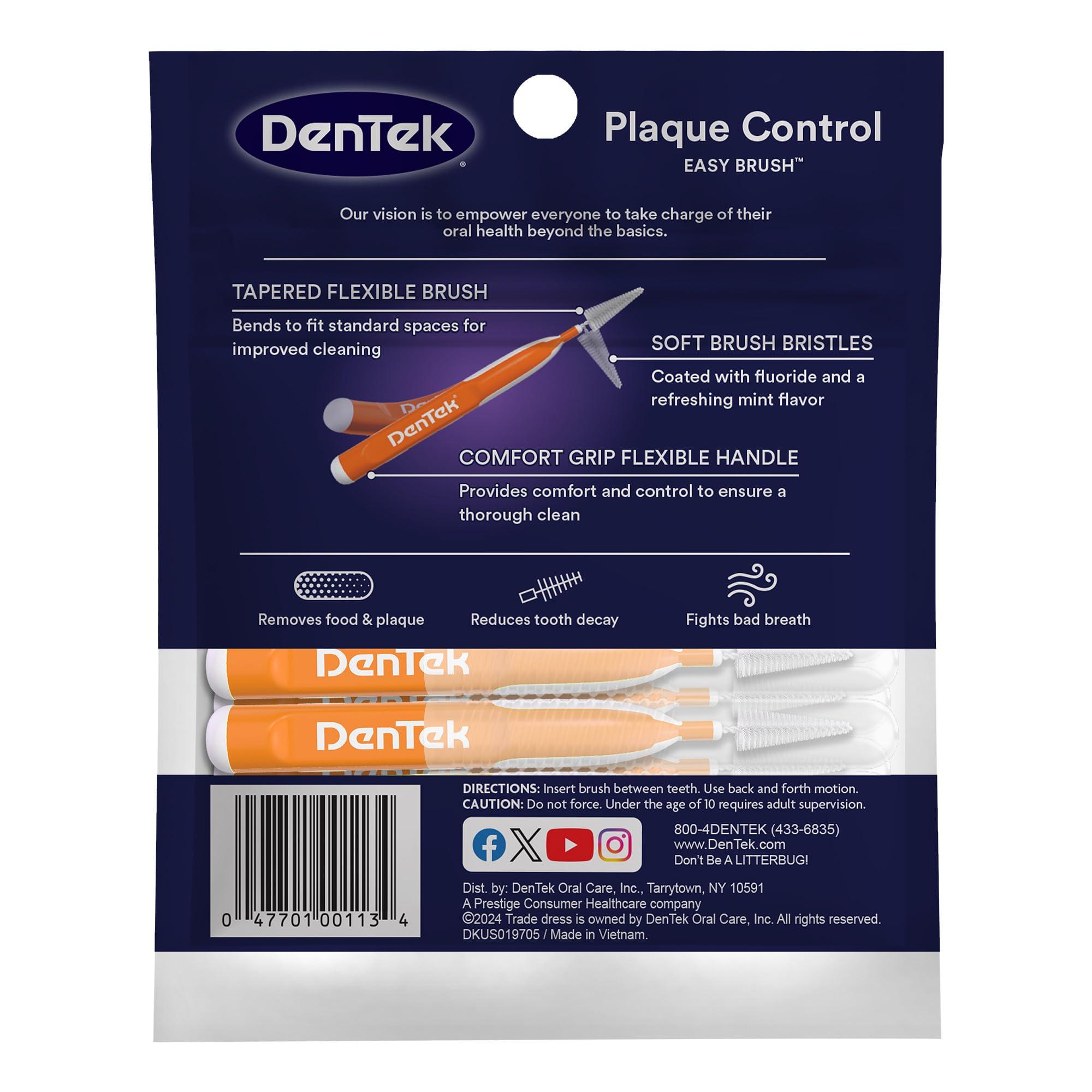 DenTek DenTek Easy Brush Interdental Cleaners | Brushes Between Teeth | Standard | Mint Flavor | 10 Count