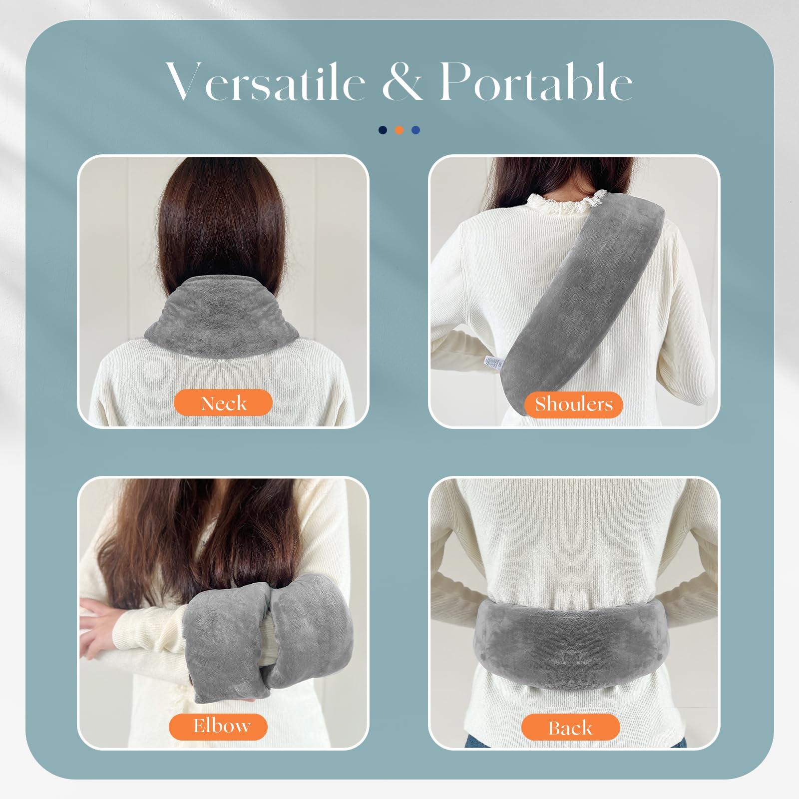 uncn uncn Heating Pad for Neck and Shoulders and Back Washable Small Microwavable Neck Wrap Weighted Lavender Neck Warmer Heat Wrap Microwave Heatable Rice Sock Cervical Hot Pack Aromatherapy Scented