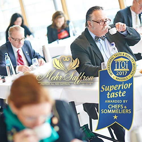 Mehr Saffron Powder Saffron, %100 Organic Premium Powder Saffron, 1/4 Oz (Pack of 2 4-grams)
