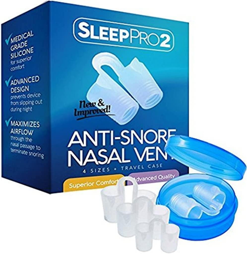 Snorepin SnorePin™ Advanced Anti Snore Nose Vents - The Natural and Effective Snoring Solution To Ease Nighttime Breathing - Pack of 4 Plus Free Protective Case