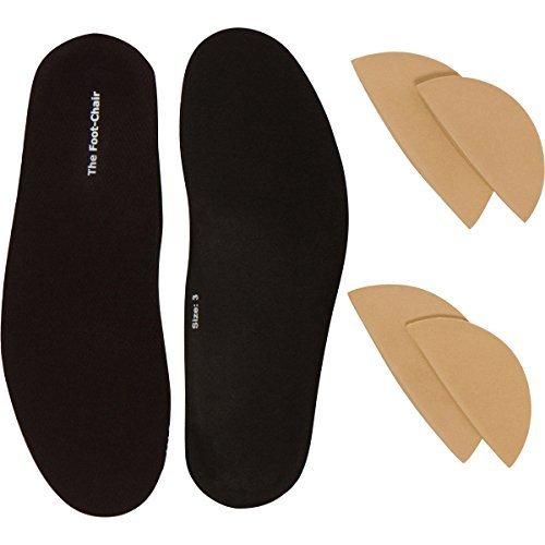 The Foot Chair FootChair Orthotics with Pads for Adjustable Arch Height. Relieve Plantar Fasciitis and Other Foot Pain (Women's 5-6.5 / Men's 3-4.5)
