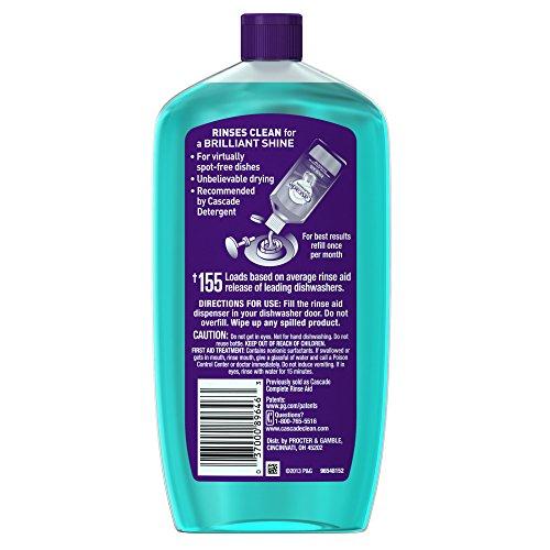Cascade Cascade Rinse Aid Platinum Dishwasher Agent, Regular, 16 Fluid Ounce (Pack of 6)
