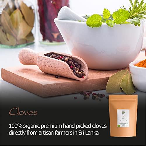 Valley of Tea Cloves Whole Spice Organic Clove - Direct From Sri Lanka - Organic Cloves Spice Whole Clove Spice Sri Lanka Cloves Spice Cloves Whole Cloves Cloces Sri Lankan Cloves 100g