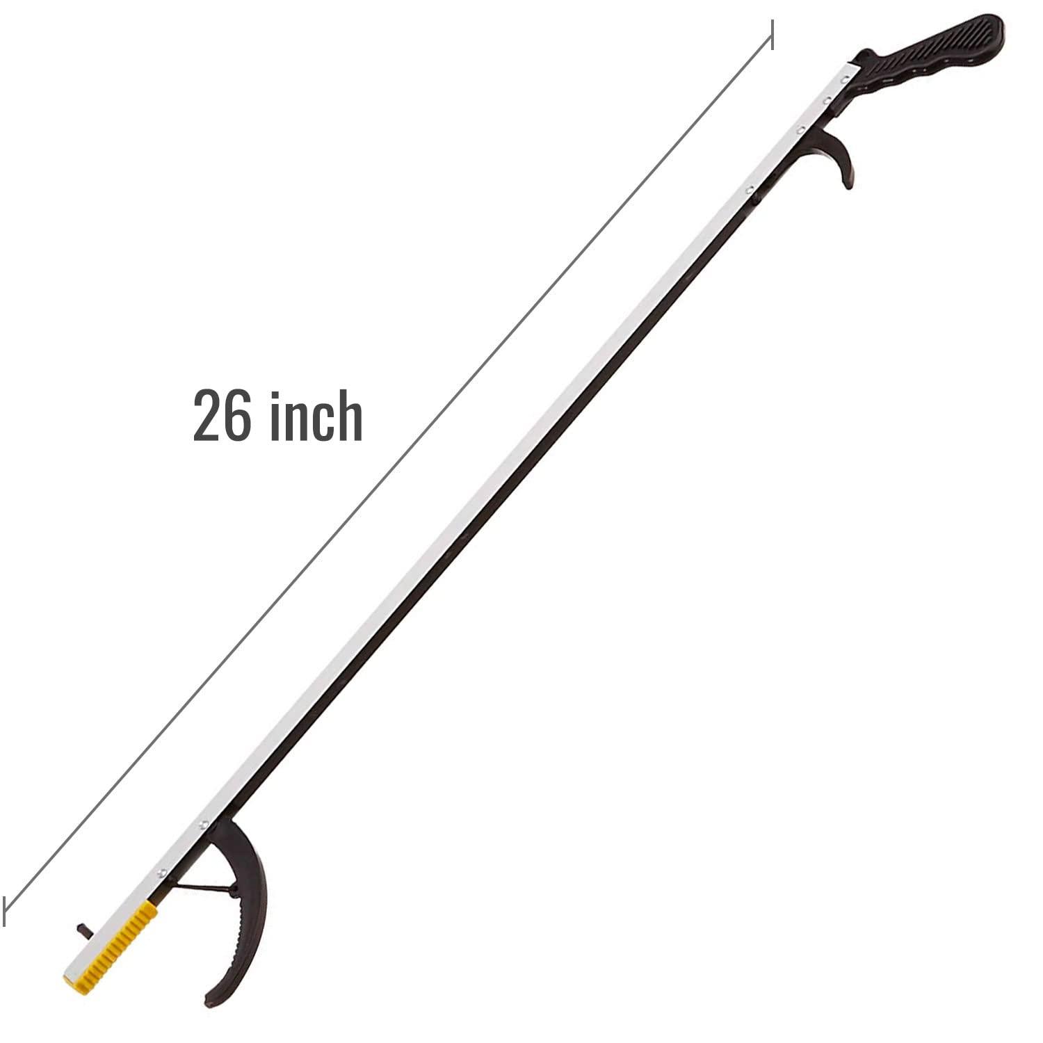 HealthSmart DMI Reacher Grabber Tool for Elderly, Disabled or After Surgery Recovery, Claw Grabber, Reaching Assist Tool, Trash Picker, Hand Gripper, Arm Extension, 26 Inches, Non Folding, Magnetic Claw
