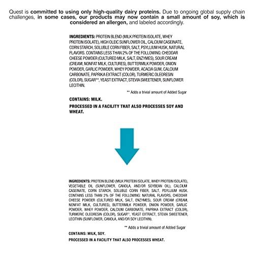 Quest Nutrition Quest Nutrition Protein Chips Variety Pack, (BBQ, Cheddar & Sour Cream, Sour Cream & Onion), High Protein, Low Carb, 1.1 Ounce (Pack of 12)