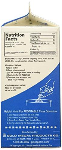 Gold Medal Gold Medal Blue Raspberry Flossugar, Half Gallon Carton, 3.25 Pound (Pack of 6)
