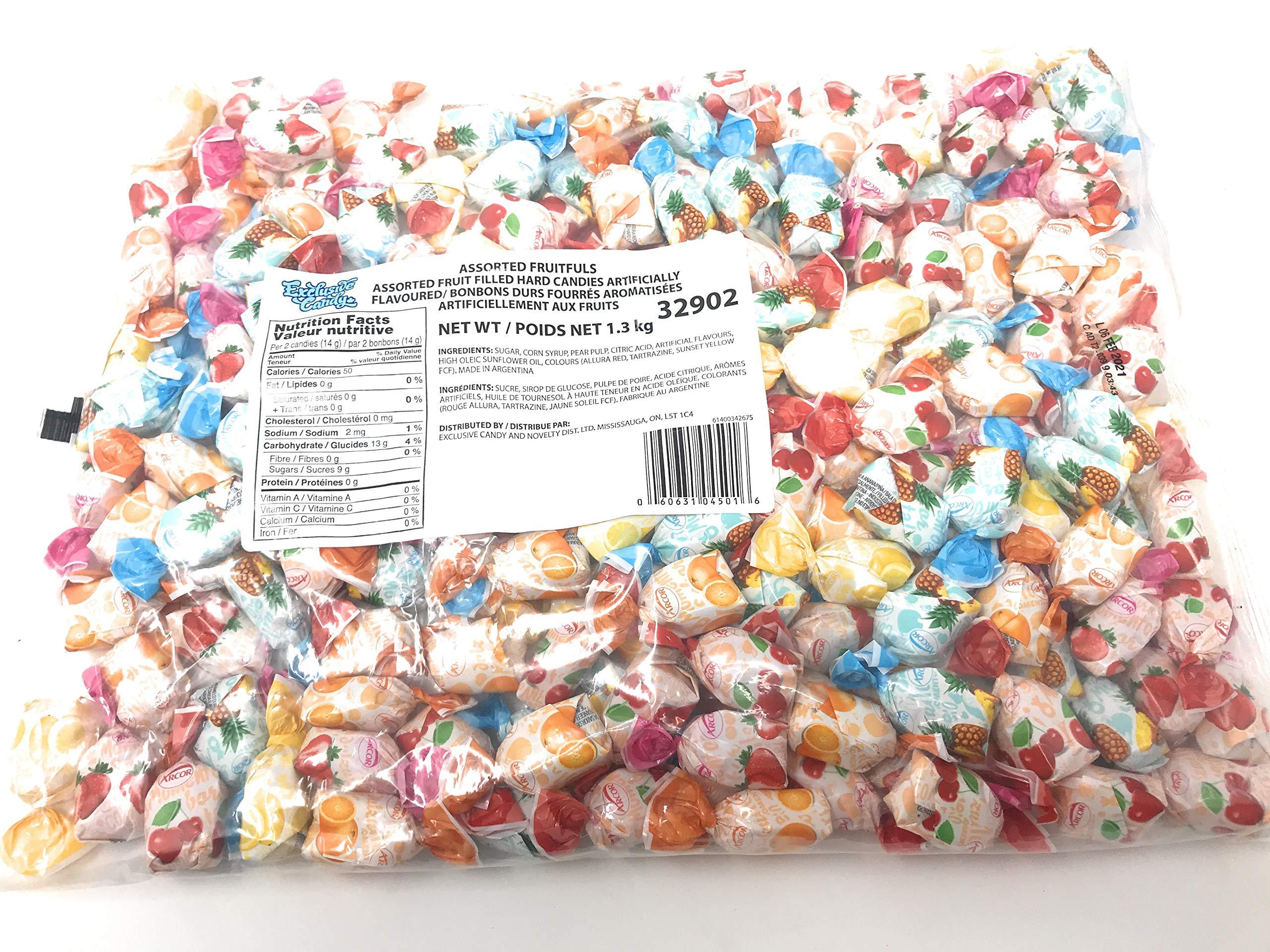 Exclusive Candy Exclusive Candy Assorted Fruit Filled Hard Candies - 1.3kg/2.9lb. Bag, {Imported from Canada}