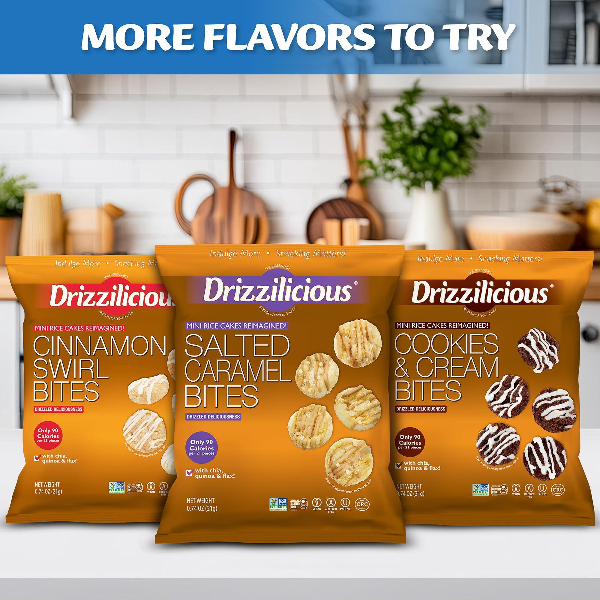 Drizzilicious Drizzilicious Mini Rice Cakes Birthday Cake - Rice Crisps, Healthy Snack for Adults and Kids, Flavored Rice Cakes, Vegan, Gluten Free, Allergen Free, Only 90 Calories Per Bag - 0.74 oz (Pack of 10)