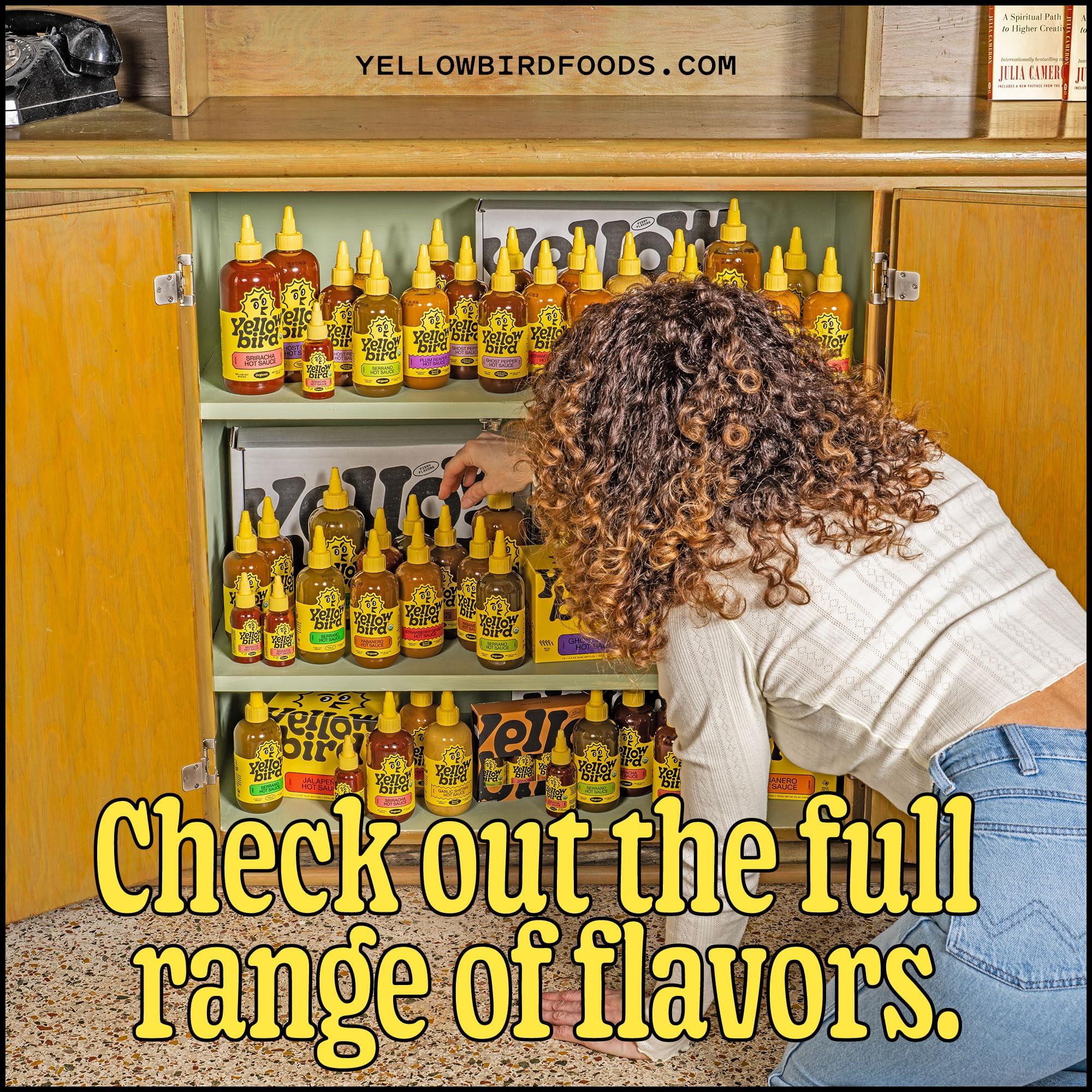 Yellowbird Foods Yellowbird Organic Habanero Hot Sauce - Medium Hot - Vegan Habanero Sauce Made with Carrots, Garlic and Tangerine - Gluten-Free & Non-GMO Organic Hot Sauce - Tabletop Size - (19.6 oz, 1 Count)