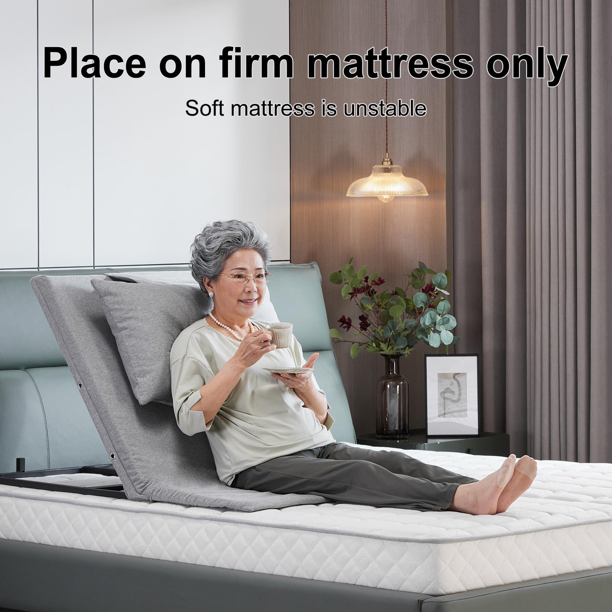 Skuehod Skuehod Adjustable Power Lifting Bed Backrest for Elderly Patient Injured,Sit-up Back Rest Chair for Neck Lumbar Back Support 220lbs (Power Bed backrest, 30 inch Width)