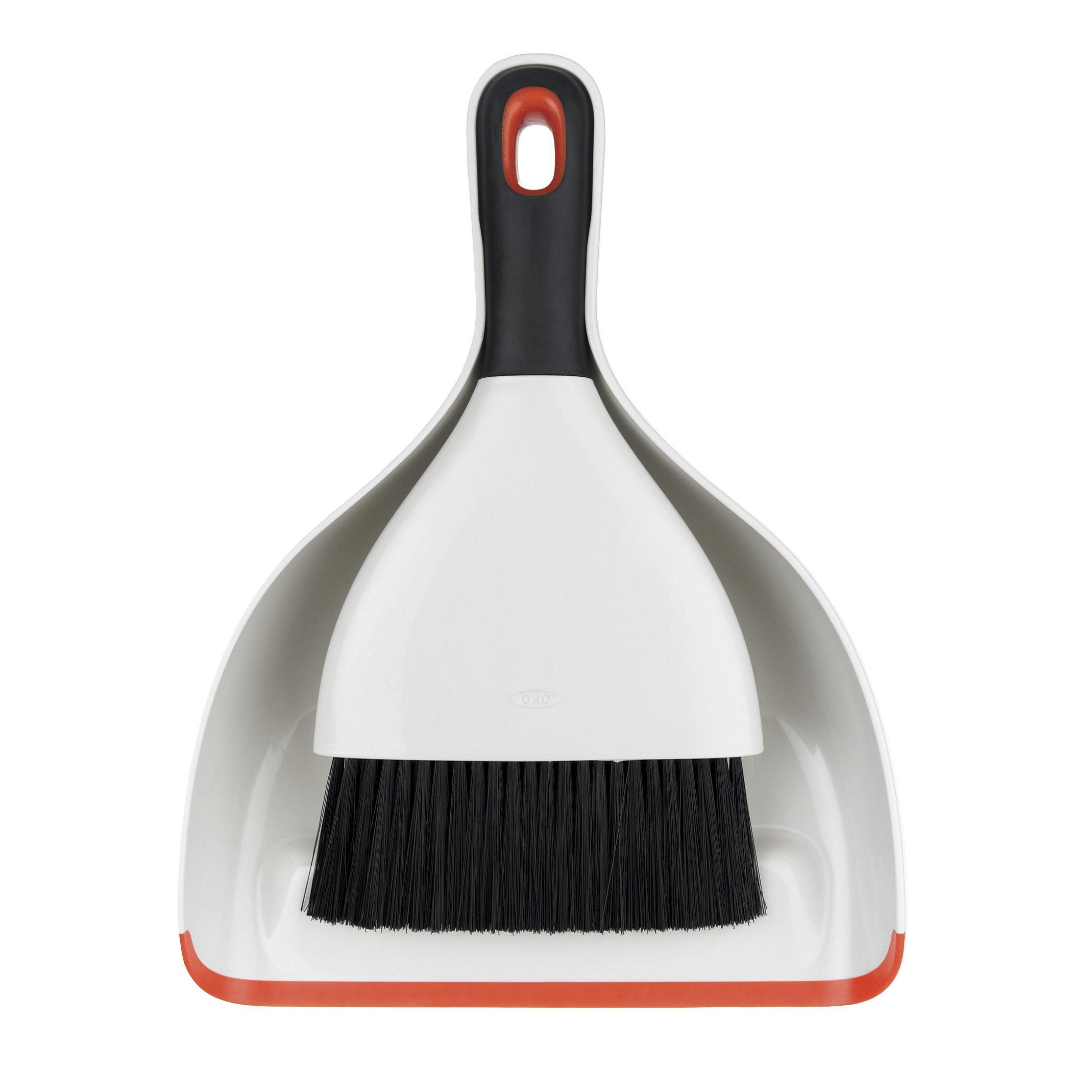 OXO OXO Good Grips Dustpan and Brush Set with Compact Dustpan and Brush Set, White