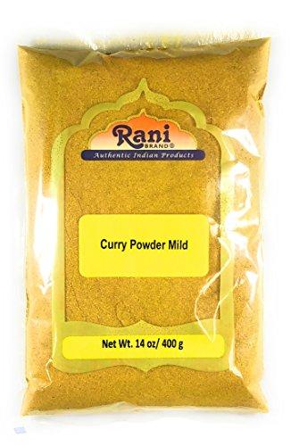 Rani Brand Authentic Indian Products Rani Curry Powder Mild (10-Spice Authentic Indian Blend) 14oz (400g) ~ All Natural | Salt-Free | NO Chili or Peppers | Vegan | No Colors | Gluten Friendly | NON-GMO | Indian Origin