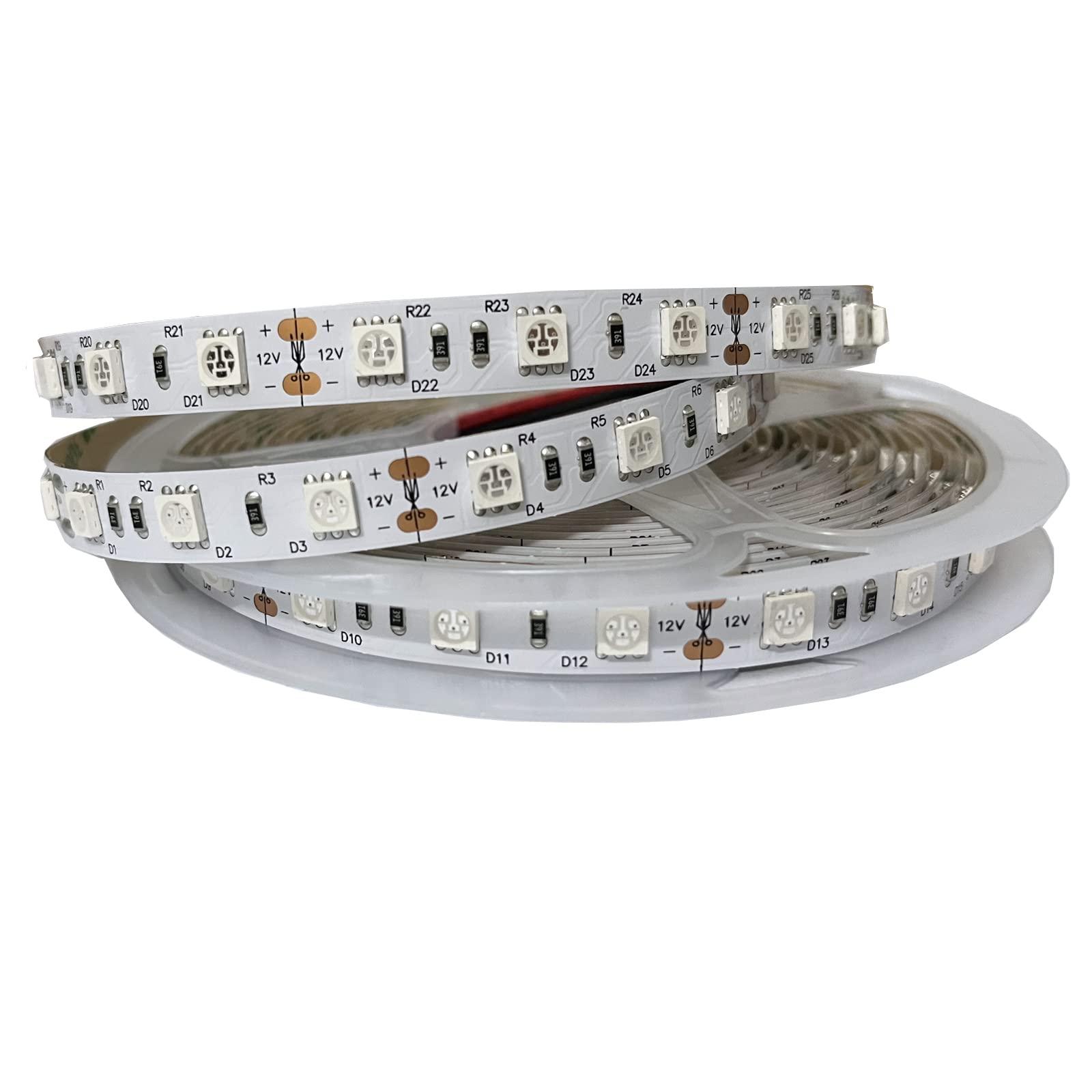 ANSUNTRON ANSUNTRON Near Infrared Light 660nm, 12V Flexible IR LED Strip Light 5050-300LEDs for NIR Red Light Therapy Lamps, 16.4FT-Non Waterproof