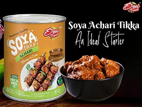Desi Treat Desi Treat Achari Soya Tikka (Ready to Cook), 800g