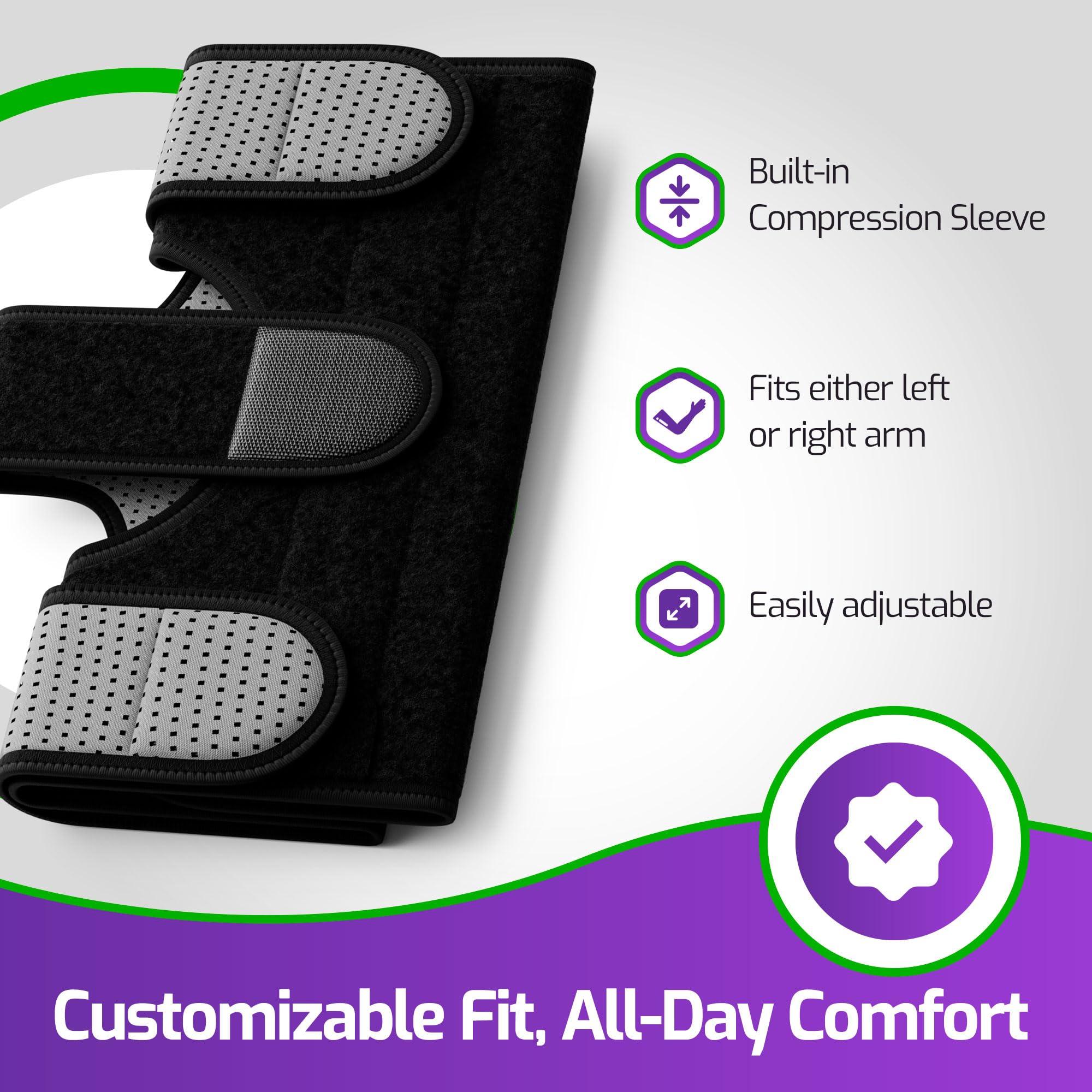 MARS WELLNESS MARS WELLNESS Universal Elbow Immobilizer - Adjustable - Cubital Tunnel Brace Support for, Tennis Elbow, Ulnar Nerve Injury Sprains, Strains, and Fractures - One Size Fits Most
