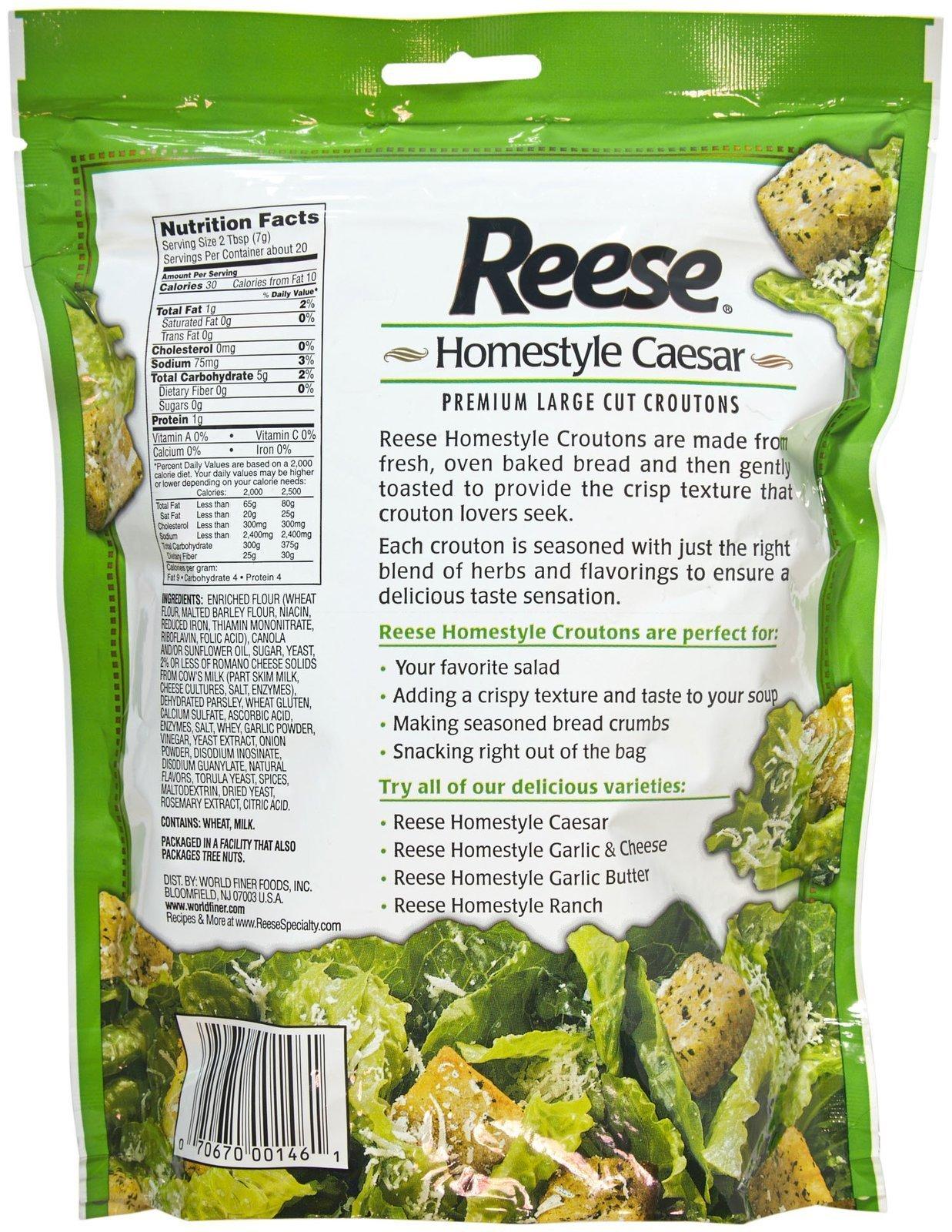 Reese Reese Home Style Croutons - Caesar - 5 Ounces