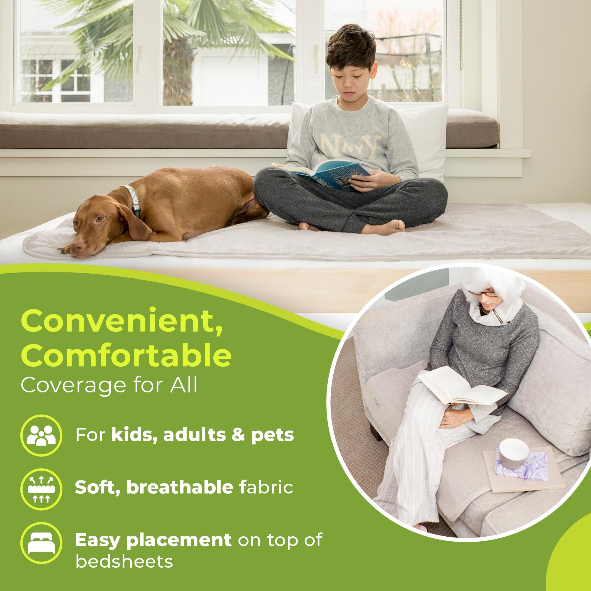 PeapodMats PeapodMats Bedwetting & Incontinence Waterproof Bed Mat - Reusable Underpad. Secure Placement & Breathable. Washable. Enviro Friendly 3x5 (Sand) Mattress Protector & Pee Pad for Kids & Adults