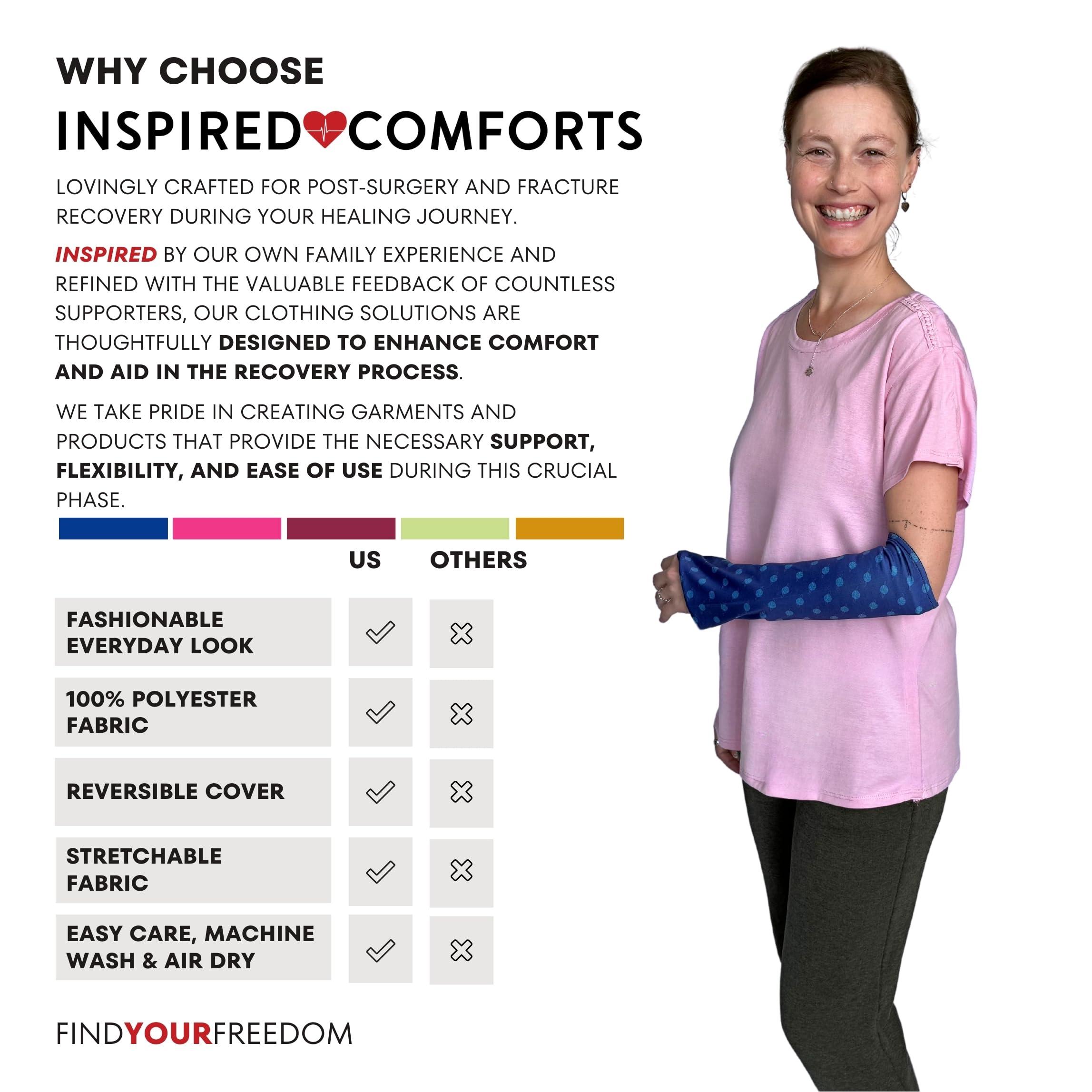 Inspired Comforts Inspired Comforts Reversible Arm Cast Cover - Washable, Stylish, Elastic Fit Planets Patterns_L