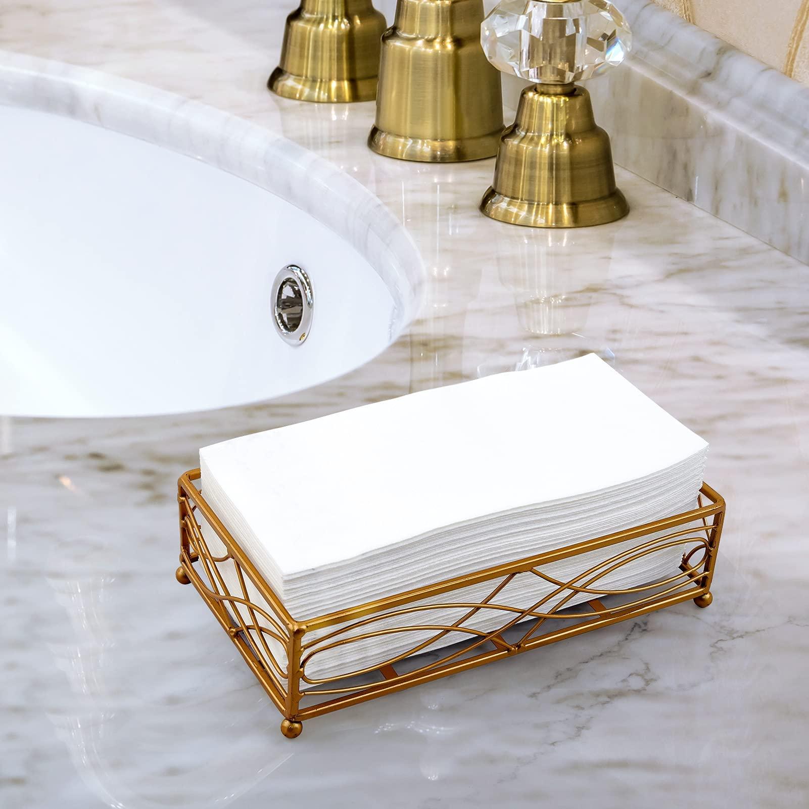 JOLLY PARTY 100PACK Disposable Hand Towels for Bathroom, Soft and Absorbent Paper Guest Towels Disposable Decorative Bathroom Hand Napkins for Kitchen, Parties, Weddings, Dinners