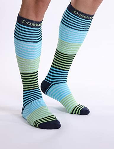 Doc Miller Doc Miller - Compression Socks for Women & Men - 15-20mmHg Knee High, Medical Grade Support, Size 3X-Large - Best for Sport, Travel, Nurse, Pregnancy, Circulation & Varicose Veins - Neon Green, 1 Pair