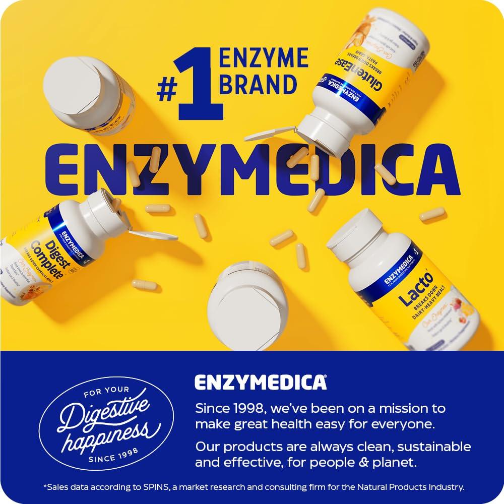 Enzymedica Enzymedica Digest Gold + ATPro Maximum Strength Digestive Enzymes | Prevents Bloating Gas & Indigestion, Natural Digestion Support, Multi Enzyme Amylase, Protease, Lipase & Lactase, 90 Capsules