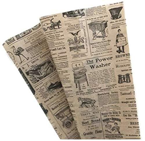 GBBD Old Newsprint Tissue Paper - with Vintage Designs for Gift Wrapping 24 Decorative Sheets 20" X 30" (Newspaper)