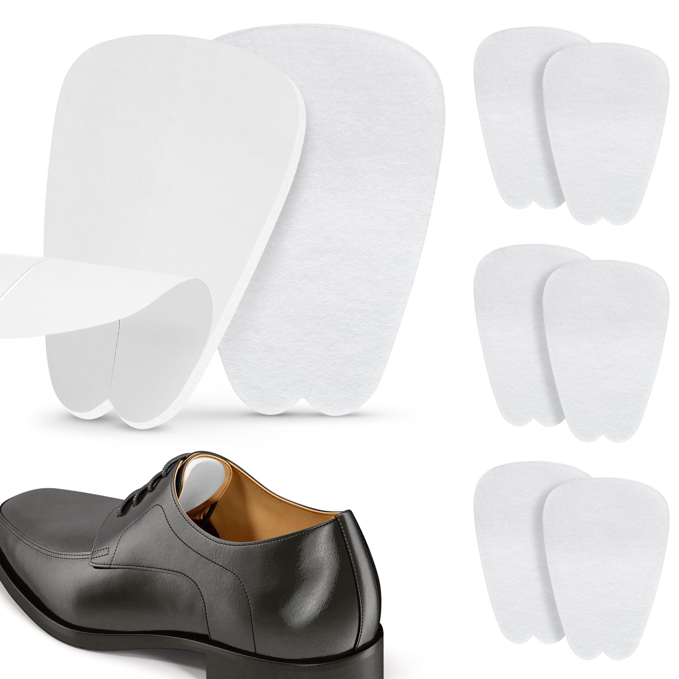 Comfwalk COMFWALK Felt Tongue Pads for Shoes - Soft Self-Adhesive Shoe Inserts (3 Pairs, White)
