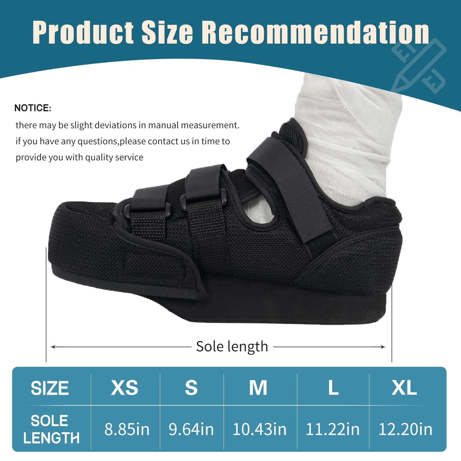 GHORTHOUD GHORTHOUD Forefoot Off-Loading Post Op Shoe Closed Toe Medical Walking Boot for Broken Toe Orthopedic Foot Brace for Post Bunion Hammertoe Surgery Brace (L)