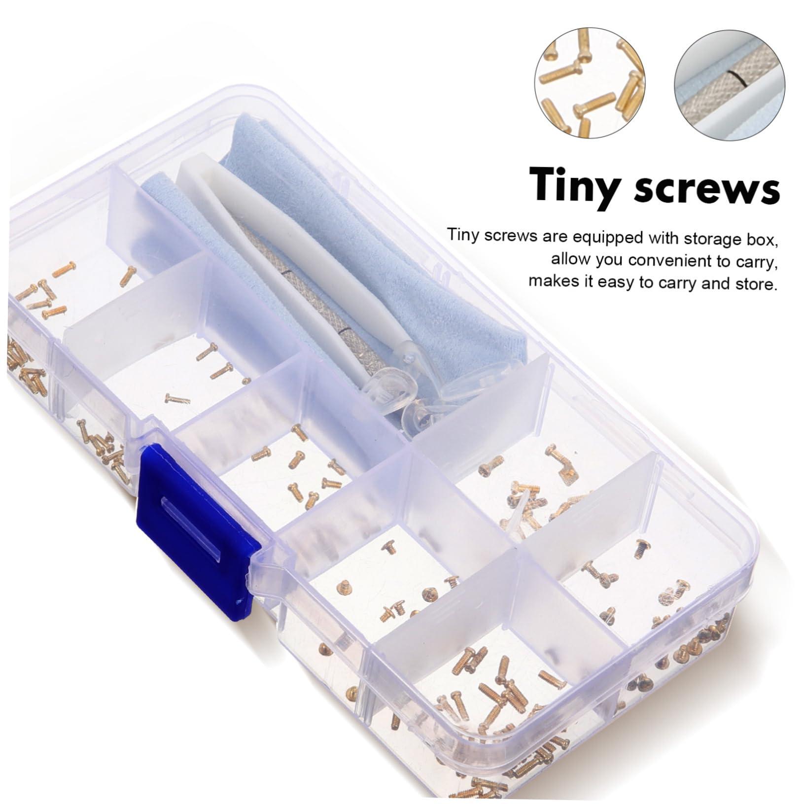 FOMIYES FOMIYES 1 Set Eyeglass Screws Screw Driver Kit Power Screws for Eyeglasses Watch Screws Electronics Small Screws Eyeglass Cleaning Kit Electricians Screwdriver Ratchet Repair Hole Plastic