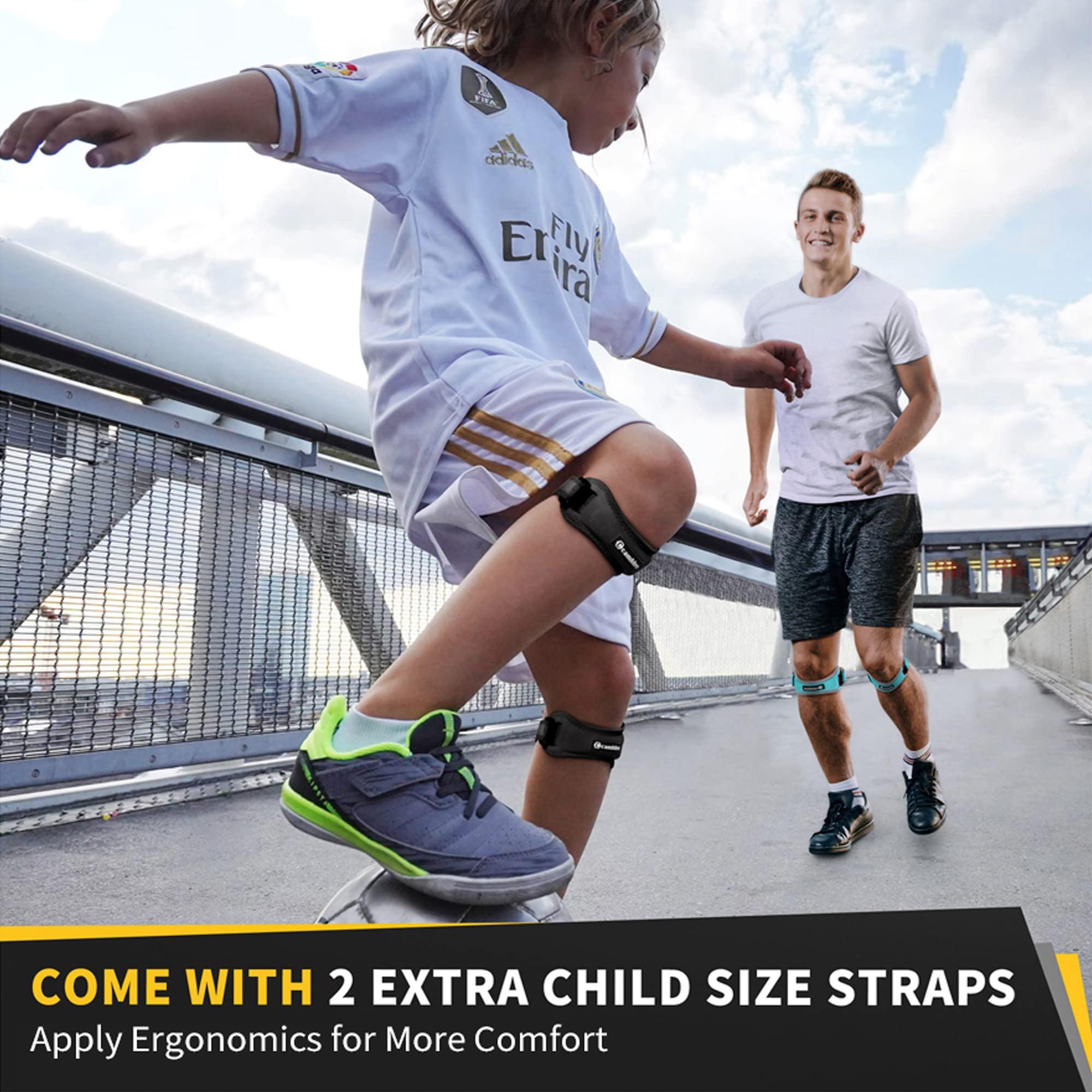 CAMBIVO CAMBIVO Patella Tendon Knee Strap 2 Pack, Adjustable Knee Braces for Knee Pain, Knee Support Band for Running, Hiking, Volleyball, Jumpers Knee, Tennis, Tendonitis (Light Blue