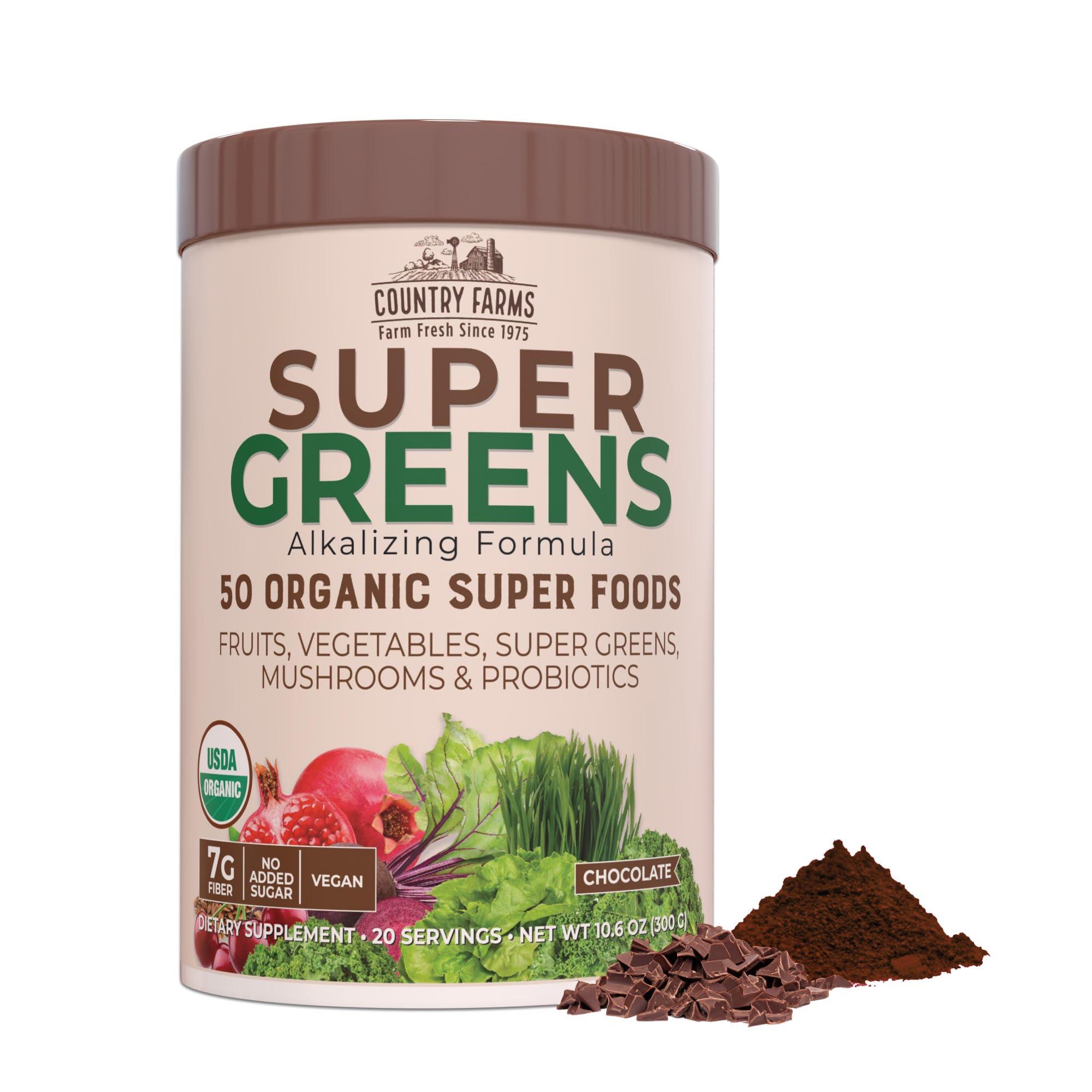 Purely Inspired Purely Inspired Organic Protein Powder and Country Farms Super Greens Drink Mix Bundle (16+20 Servings)