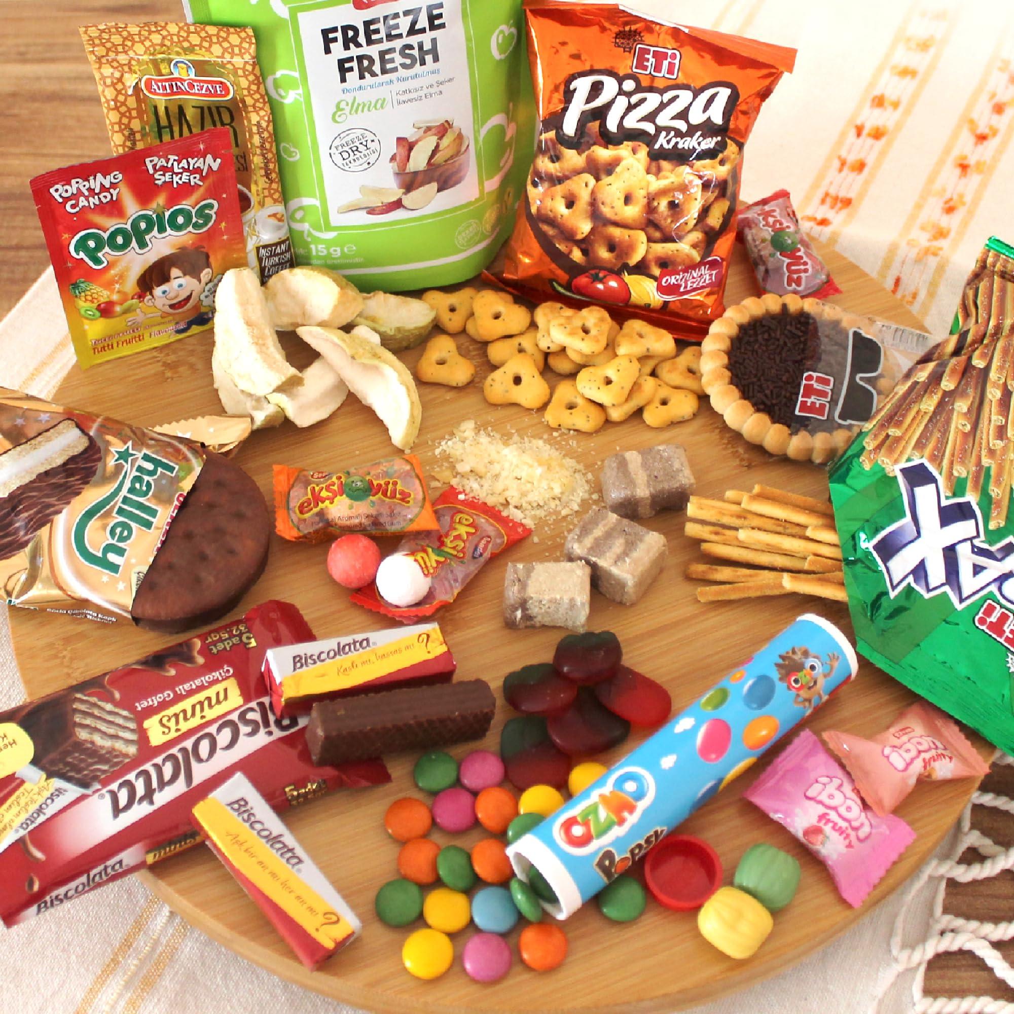 Ceres Gourmet International Snack Box Variety Pack, 12 Different Snacks with 15+ Pieces Count Premium Foreign Rare Snacks and Candies, Sweet & Sour Candy Pack for Christmas Thanksgiving or More