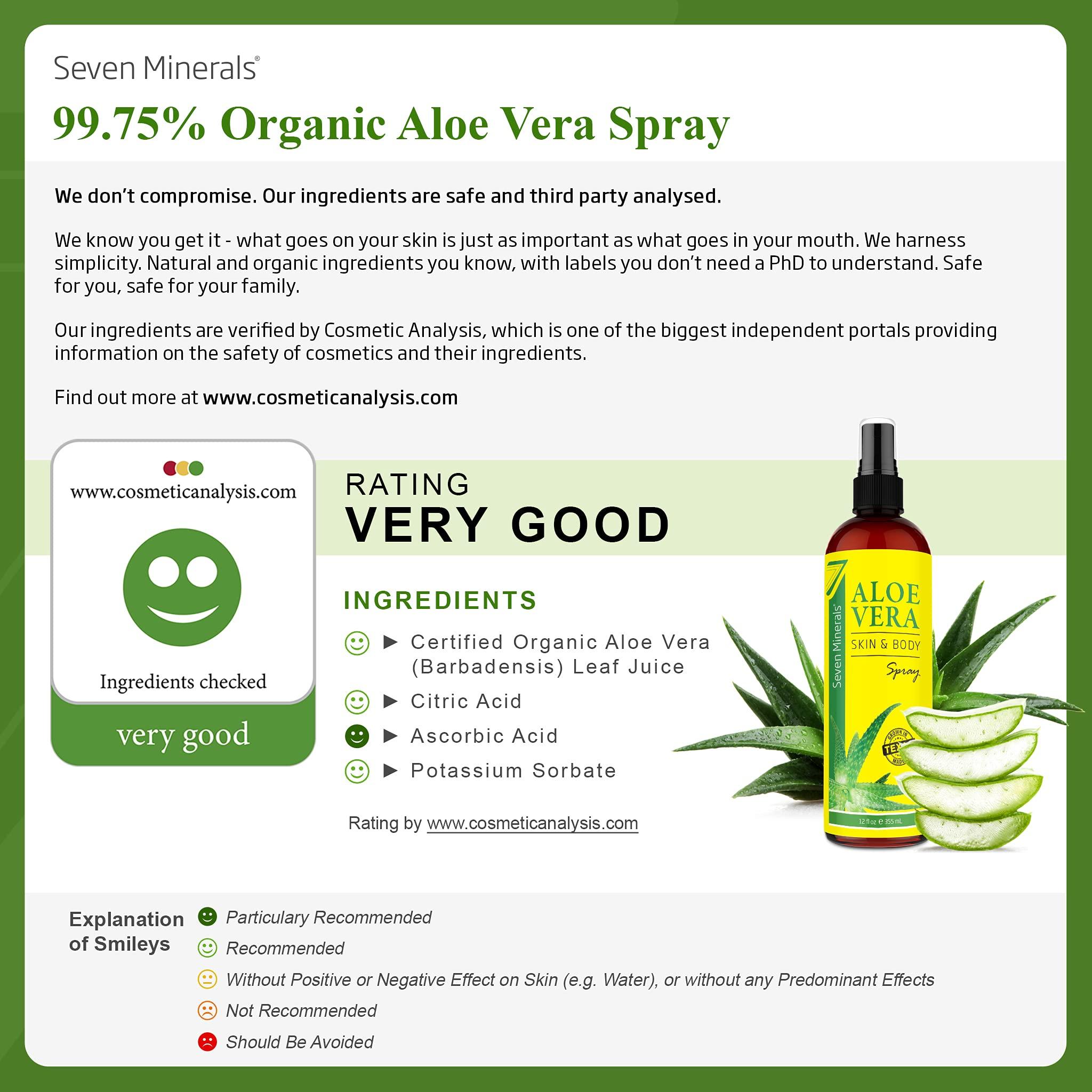 Seven Minerals Seven Minerals Organic Aloe Vera Spray & Sweet Almond Oil
