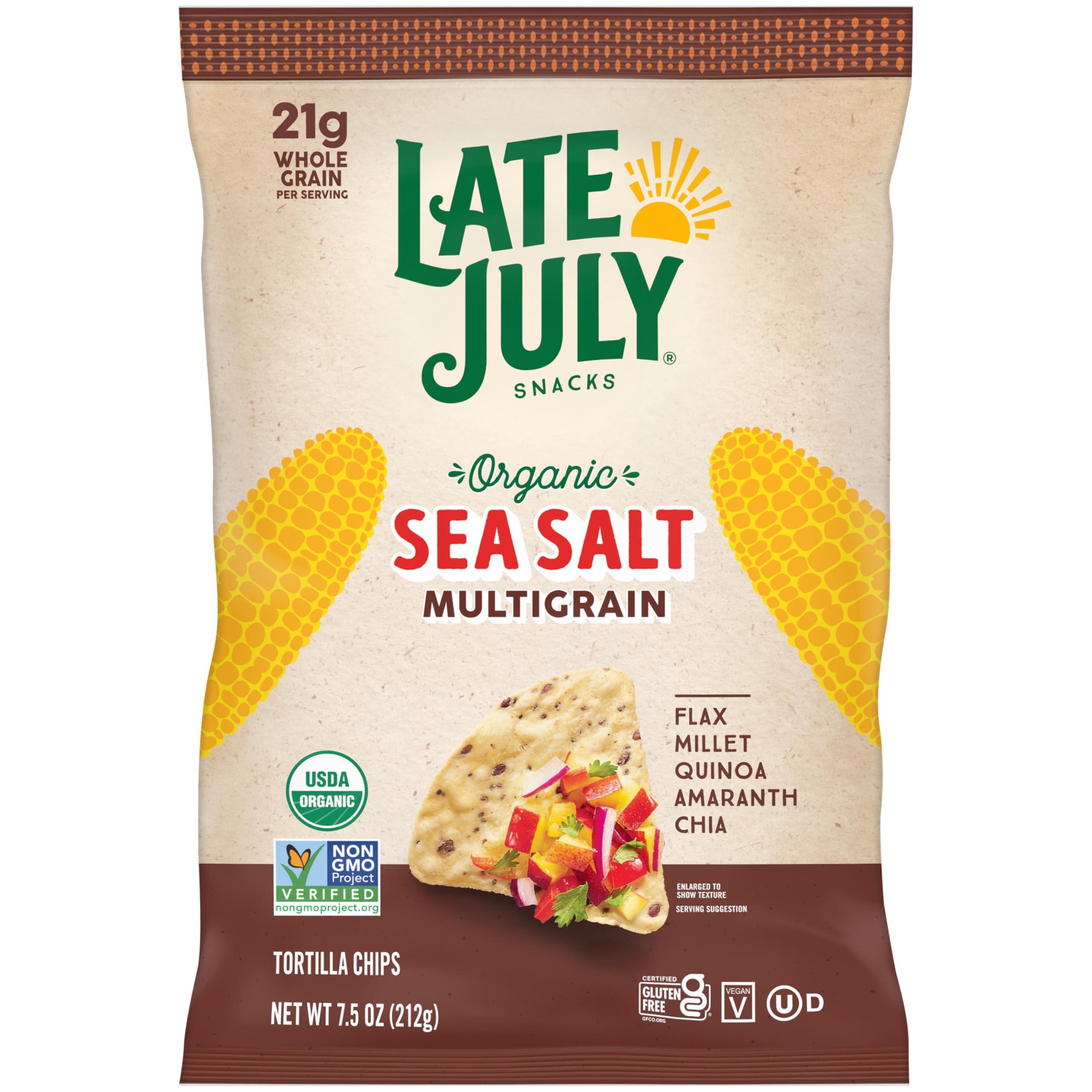 Late July Late July Snacks Multigrain Organic Tortilla Chips with Sea Salt, 7.5 oz Bag