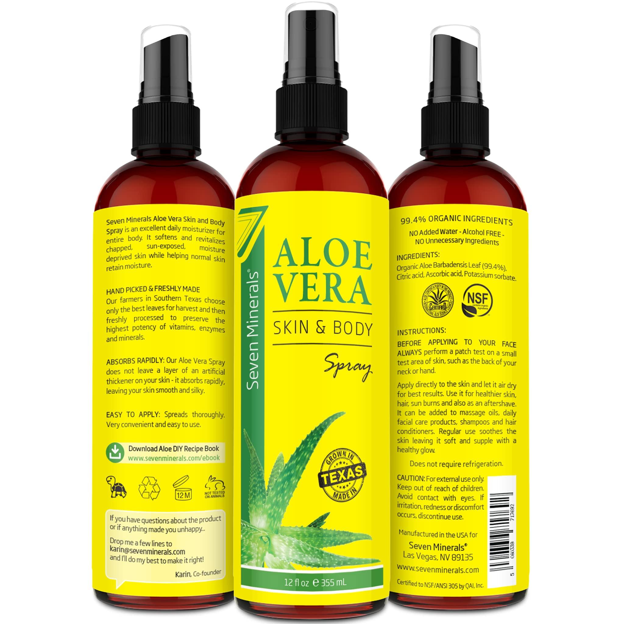 Seven Minerals Seven Minerals Organic Aloe Vera Spray & Sweet Almond Oil