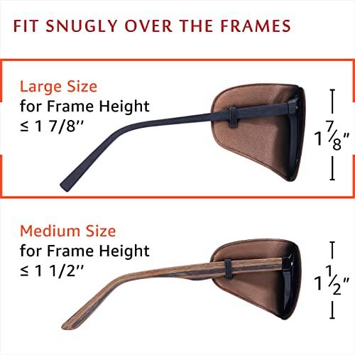 Astropic Astropic Large Silk Eye Patch for Adults Kids Glasses to Cover Either Eye (Large, Brown)