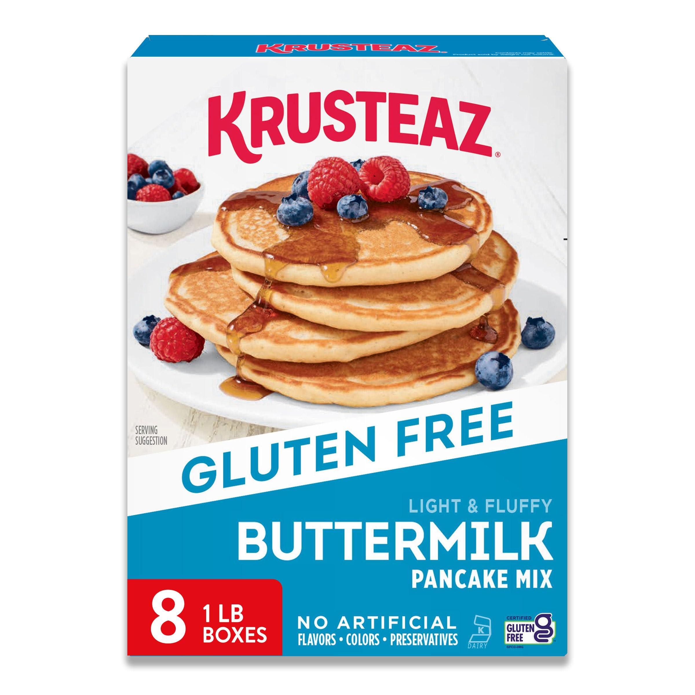 Krusteaz Krusteaz Gluten Free Buttermilk Pancake Mix, Light & Fluffy, 16 Oz Boxes (Pack of 8)