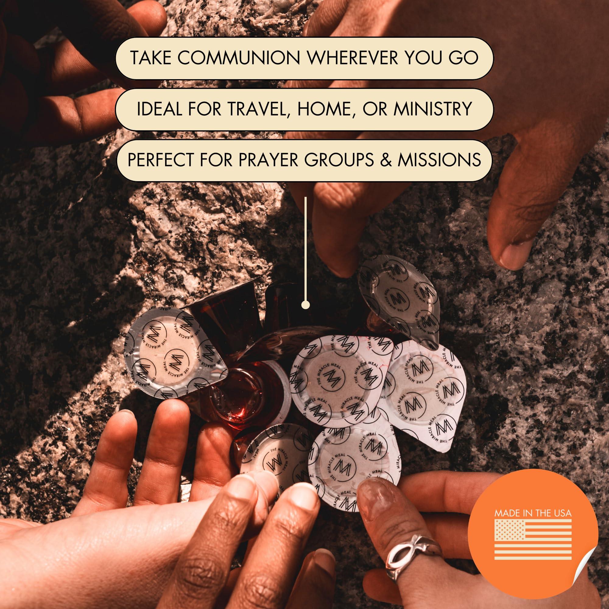 The Miracle Meal The Miracle Meal Pre-filled Communion Cups and Wafer Set - Box of 100 - Made with Concord Grape Juice & Wafer-Made in the USA