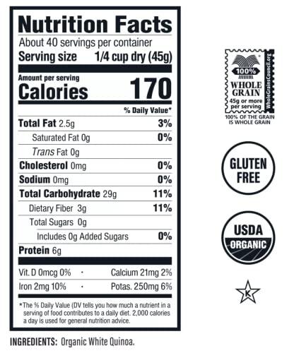 Sideaway Foods Sideaway Foods Organic Quinoa, 4lbs, 64 Ounces