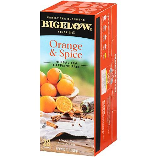 Bigelow Bigelow Orange & Spice Herbal Tea 28-Count Box (Pack of 1) Caffeine-Free Soothing Herbal Tea Sweetly Citrus-y Tea with an Herbal Twist