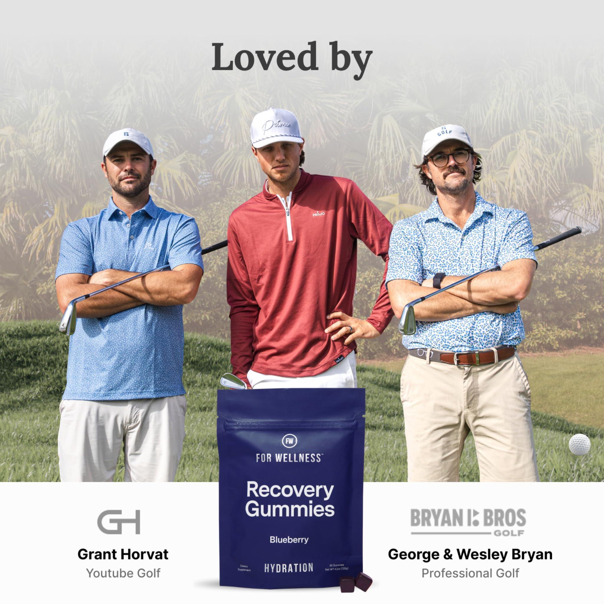 For Wellness Electrolyte Recovery Gummies Blueberry Flavor Hydration Gummies with VitaBlue Blueberries & Electrolytes - Exercise Recovery, Energy Boost, Replenishment & Antioxidants Non-GMO, Vegan, Gluten-Free