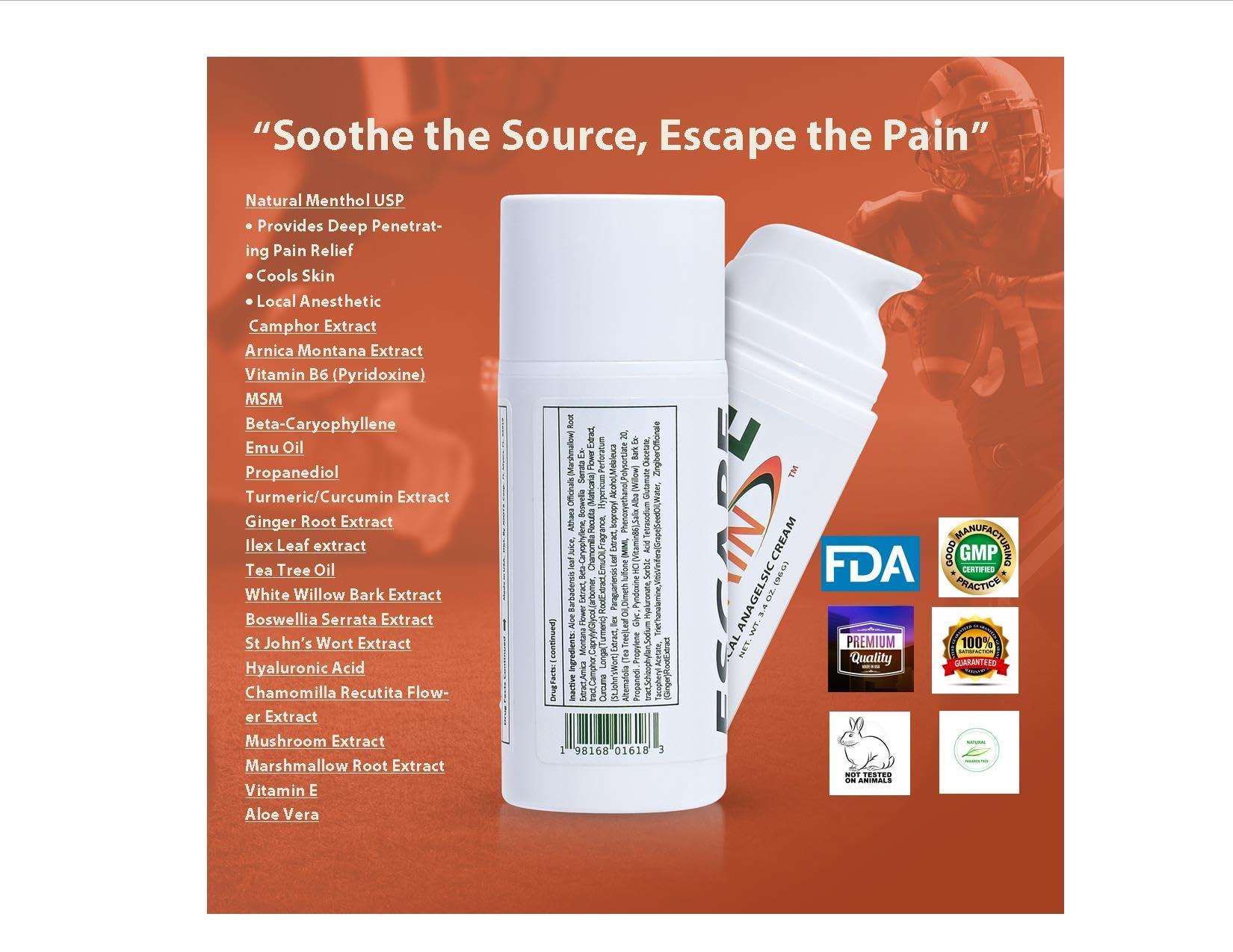 JOOTS Pain Relief Cream - Joint Soreness, Sports Pain, Muscle Relaxer. Powerful Inflammation Rub for Arthritis, Back, Shoulder, Hand, Leg, & Knee Pain Non-Greasy 3.4 oz.