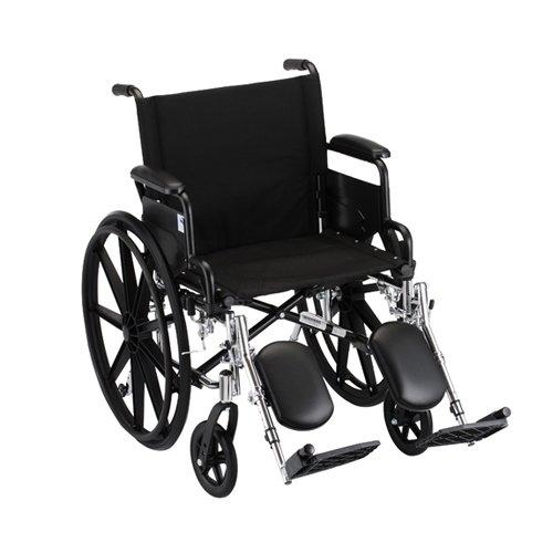 NOVA GO! Mobility Lightweight Wheelchair Seat Size: 20" W, Front Rigging: Elevating Leg Rests, Arm Type: Desk Arms