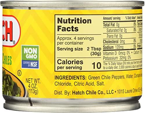 Hatch Hatch Farms Diced Green Chilies Mild 4 Oz (Pack of 24)